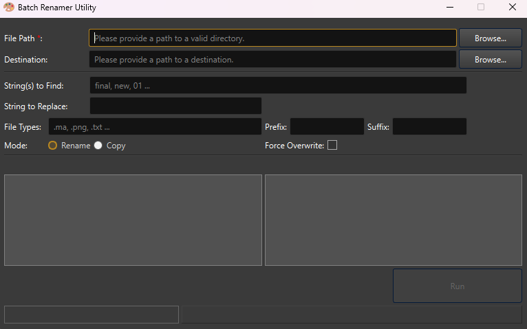 Batch Renamer Utility GUI