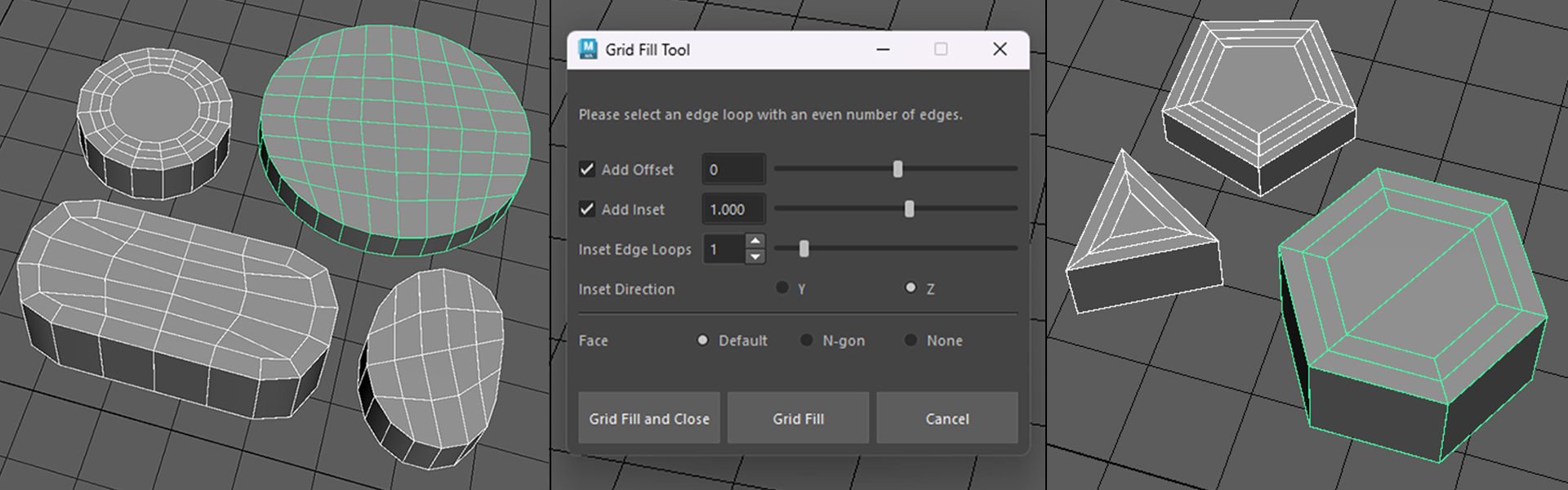 Grid Fill Tool for Maya (2025)